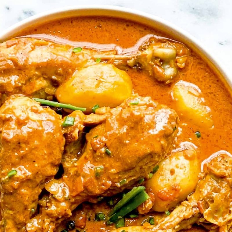 A rich, creamy chicken curry at Doon Delight