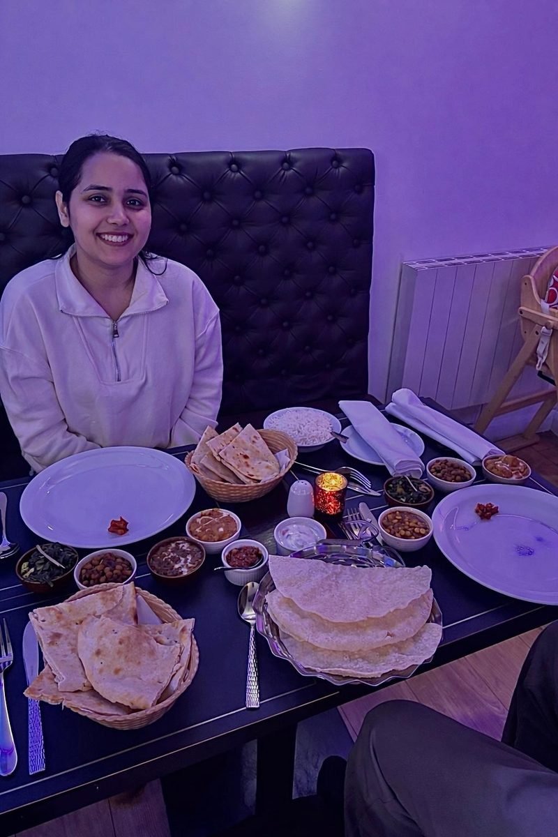 A guest enjoying a meal in our dining room at Doon Delight