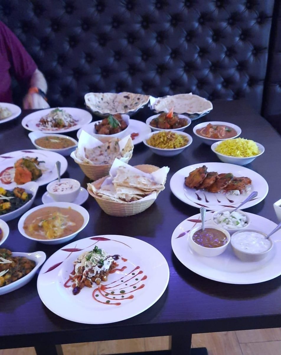 A feast laid out across the table at Doon Delight