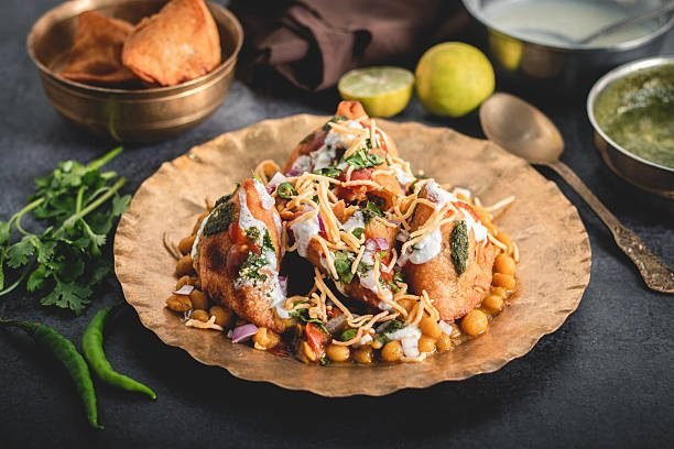 Samosa chaat — Indian street food